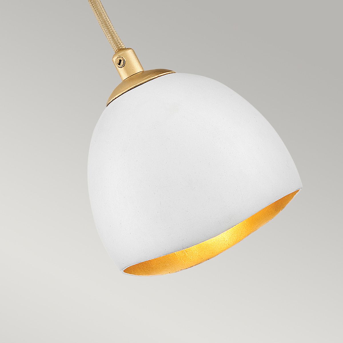Quintiesse Nula Single Wall Light - Shell White & Luxe Gold
