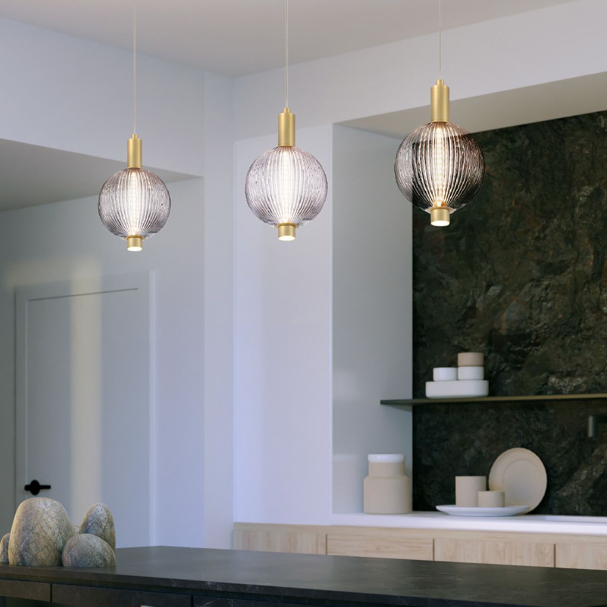 Quintiesse Palmas 1 Light Mini Pendant - Gold