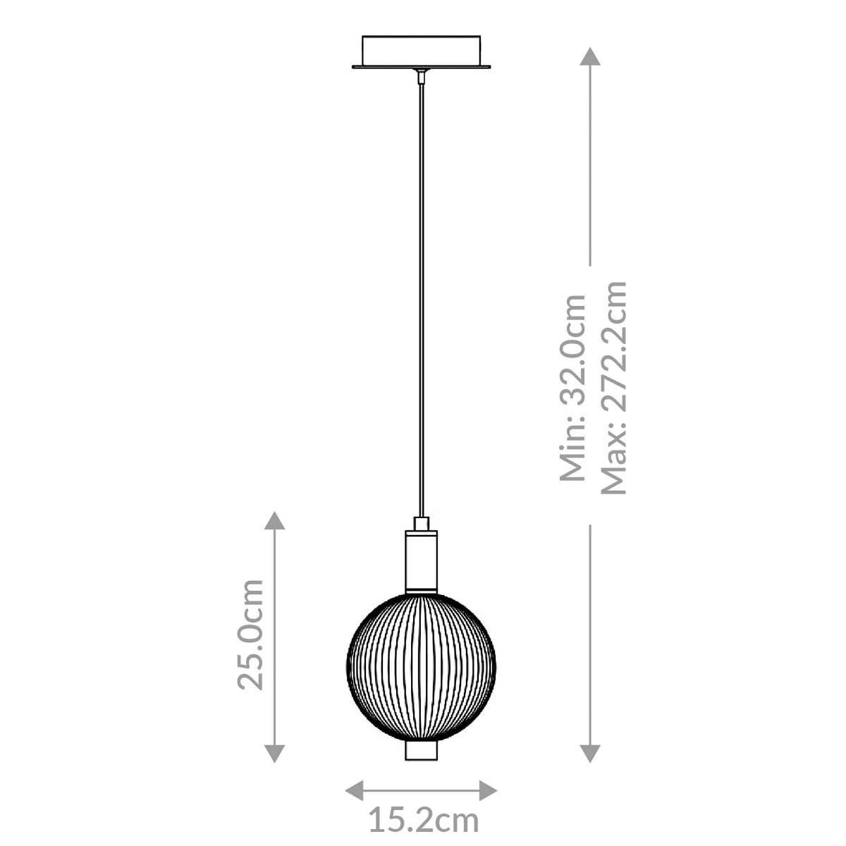 Quintiesse Palmas 1 Light Mini Pendant - Polished Nickel