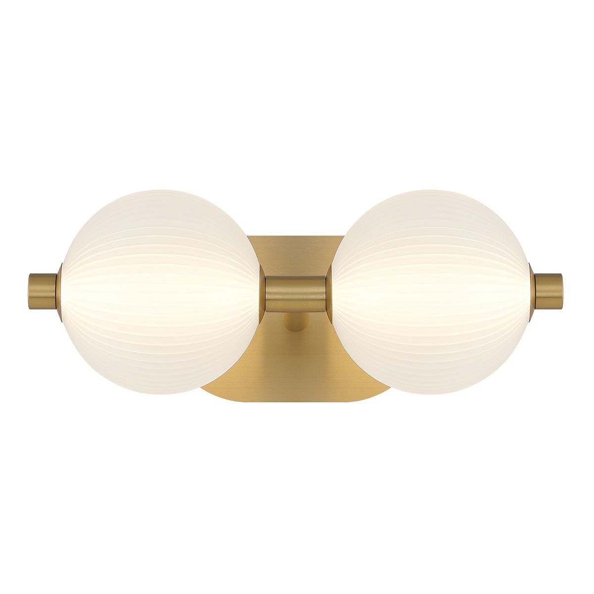 Quintiesse Palmas 2 Light Wall Light - Gold