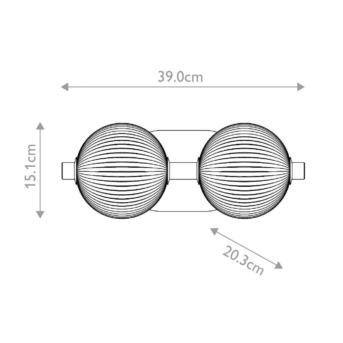 Quintiesse Palmas 2 Light Wall Light - Gold