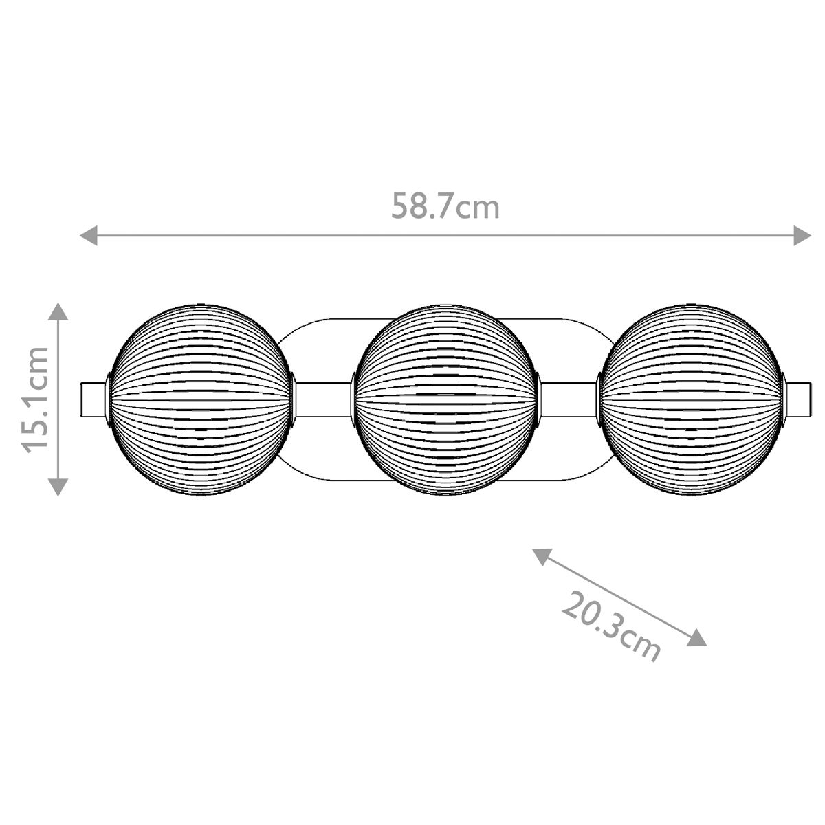 Quintiesse Palmas 3 Light Wall Light - Polished Nickel