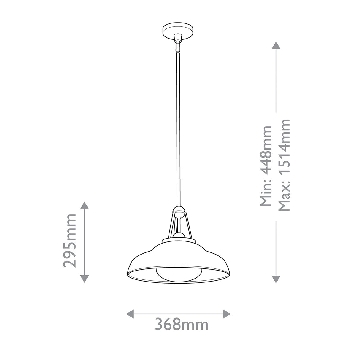 Quintiesse Palmetto 1 Light Pendant - Urban Bronze