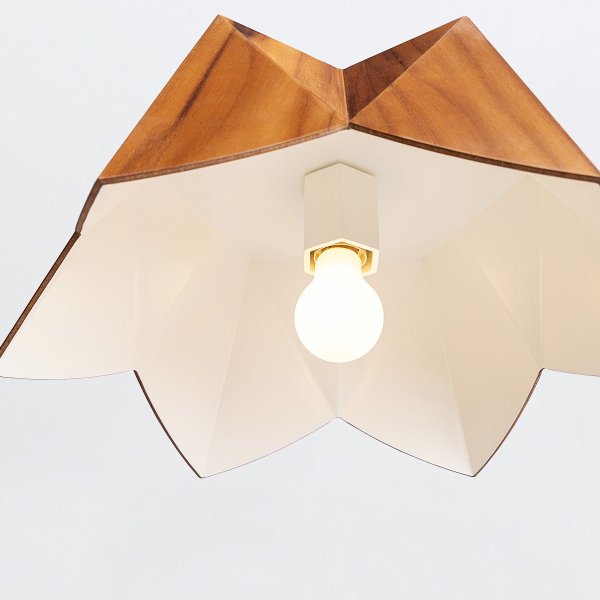 Quintiesse Physalis Pendant Light - Teak Veneer