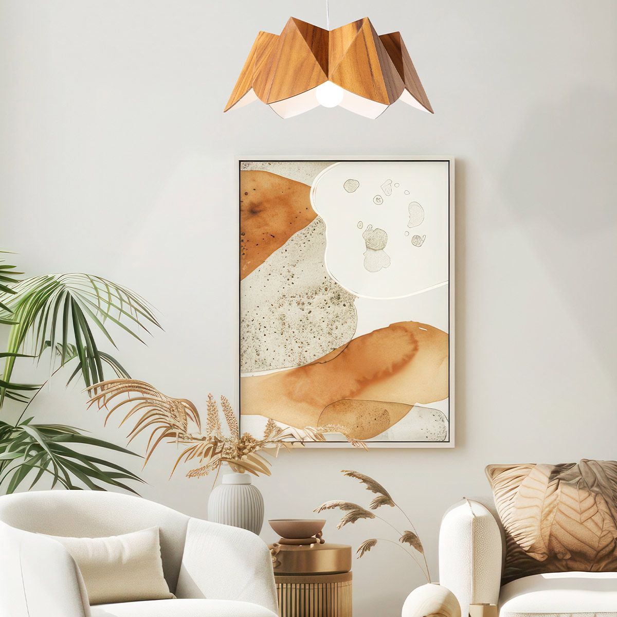 Quintiesse Physalis Pendant Light - Teak Veneer