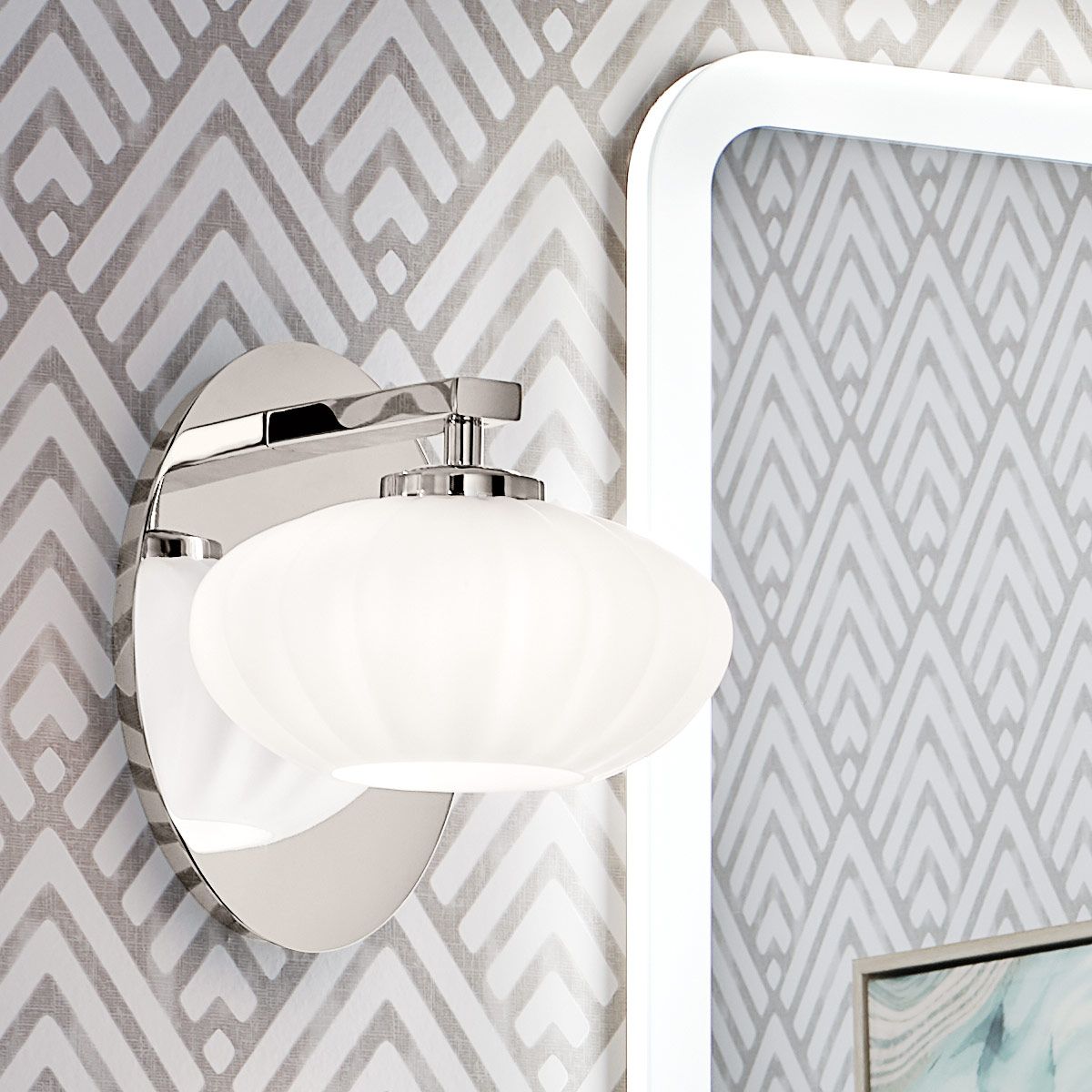 Quintiesse Pim Single Bathroom Wall Light - Polished Chrome