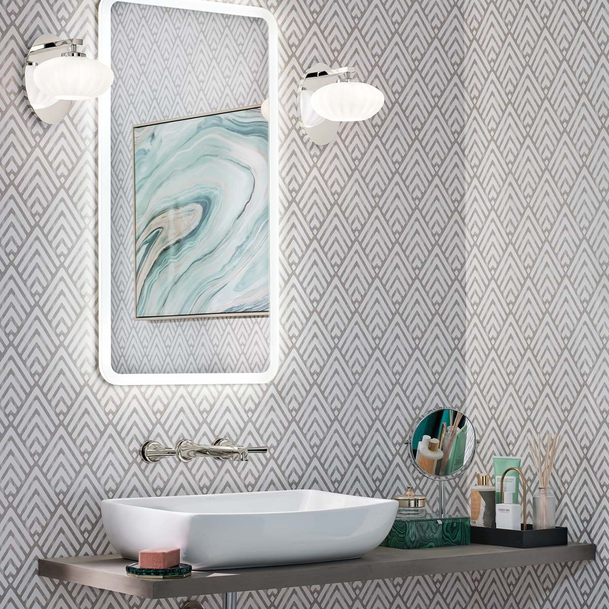 Quintiesse Pim Single Bathroom Wall Light - Polished Chrome