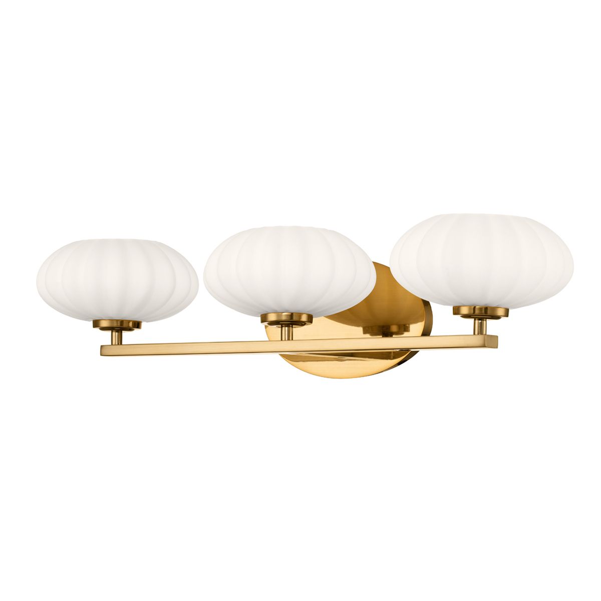 Quintiesse Pim 3 Light Bathroom Wall Light - Fox Gold