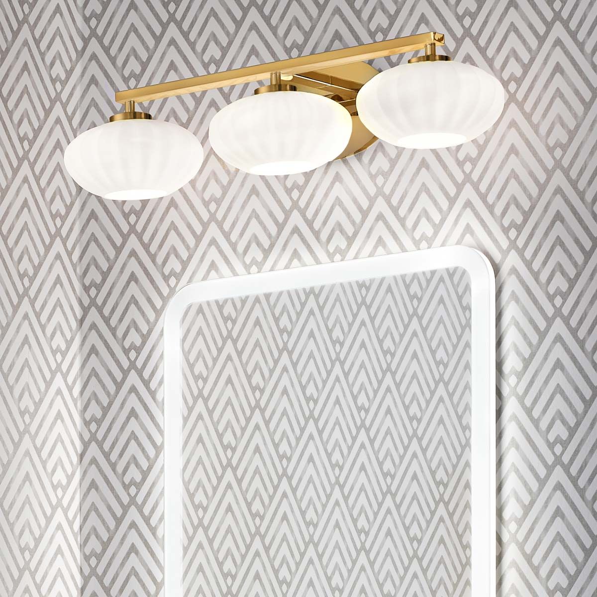 Quintiesse Pim 3 Light Bathroom Wall Light - Fox Gold
