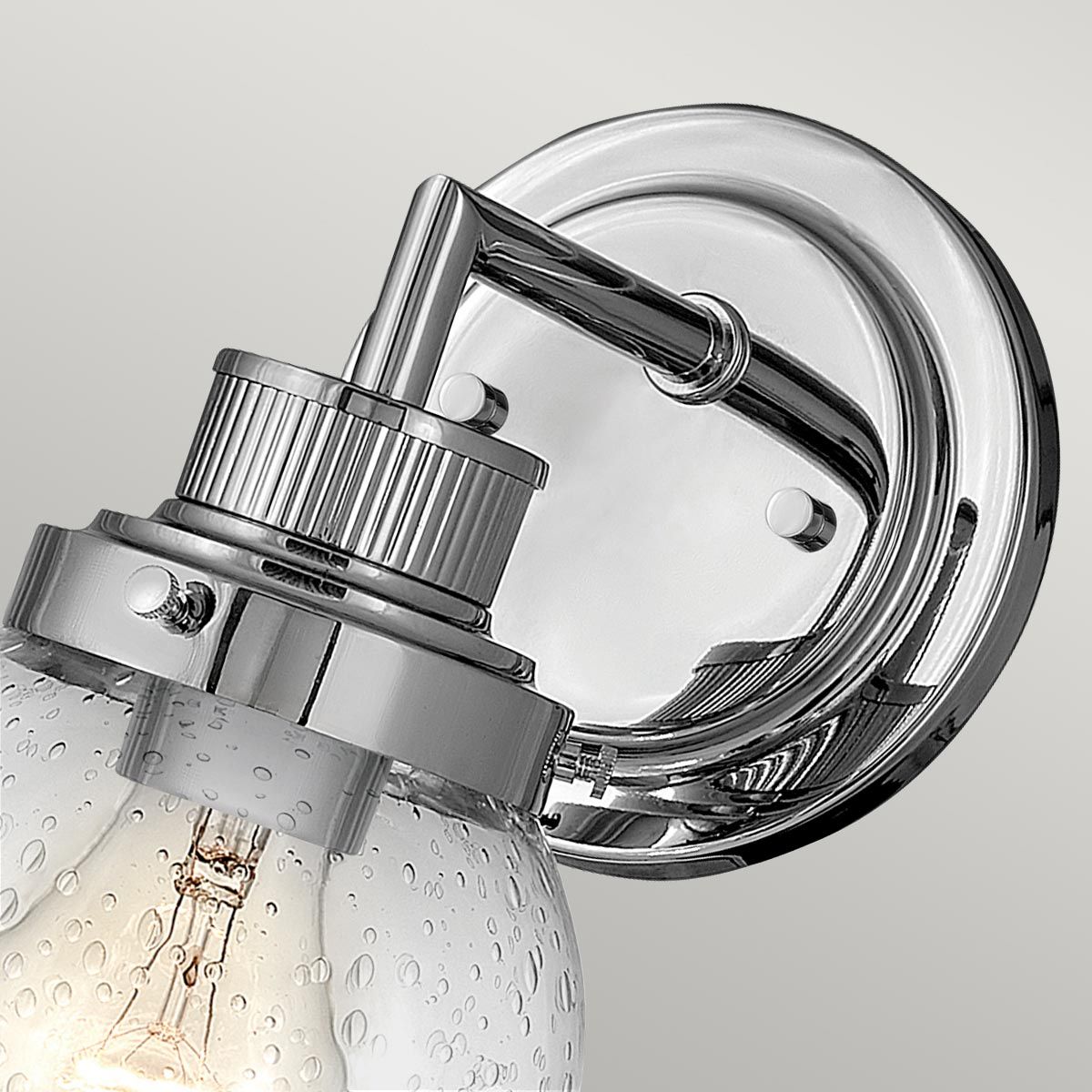 Quintiesse Poppy Single Bathroom Wall Light - Polished Chrome
