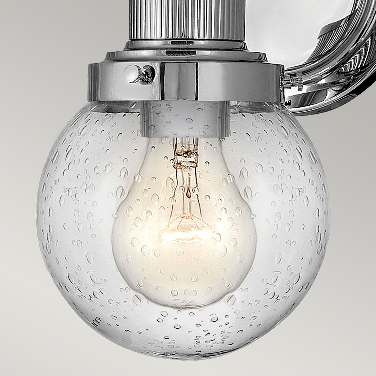 Quintiesse Poppy Single Bathroom Wall Light - Polished Chrome