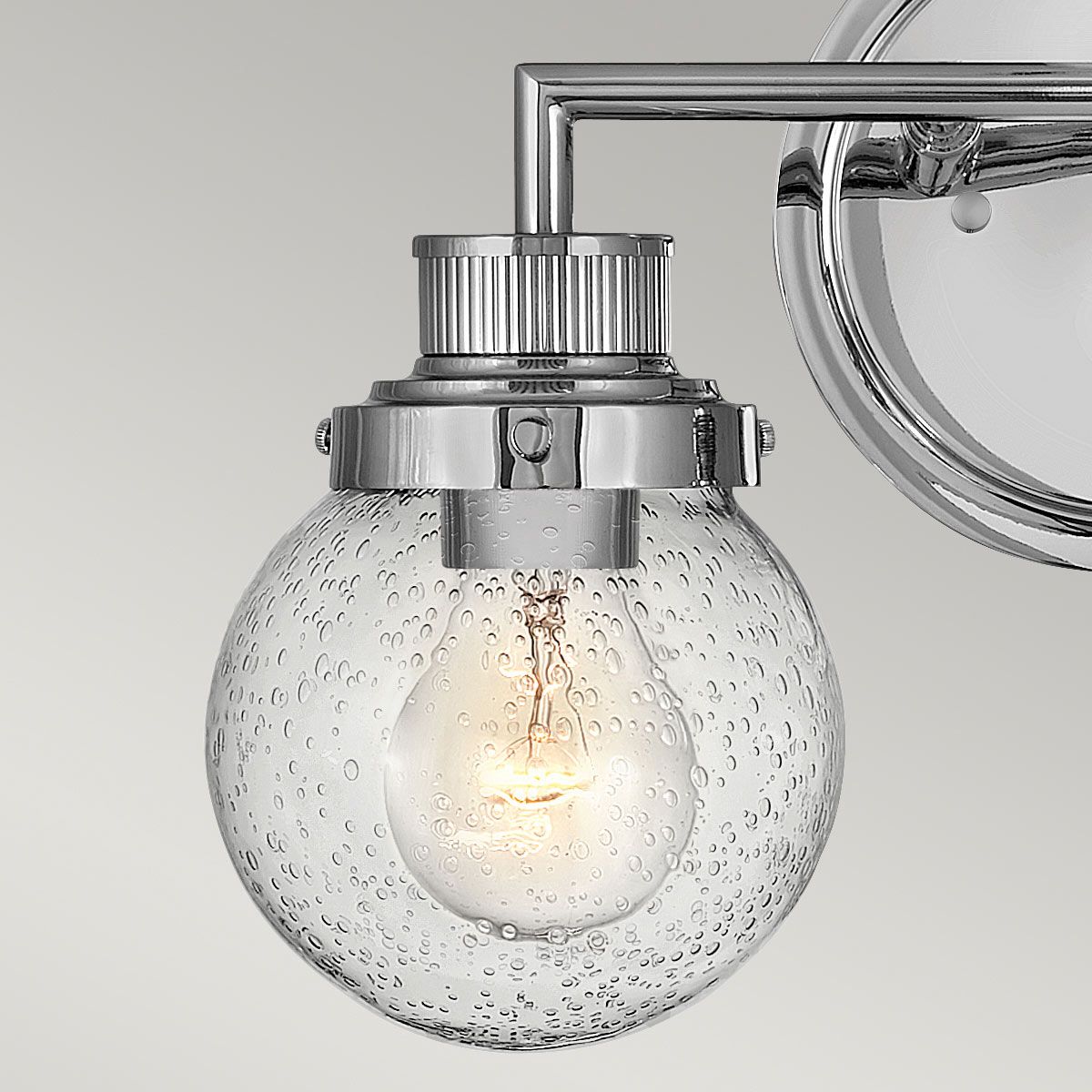 Quintiesse Poppy 2 Light Bathroom Wall Light - Polished Chrome