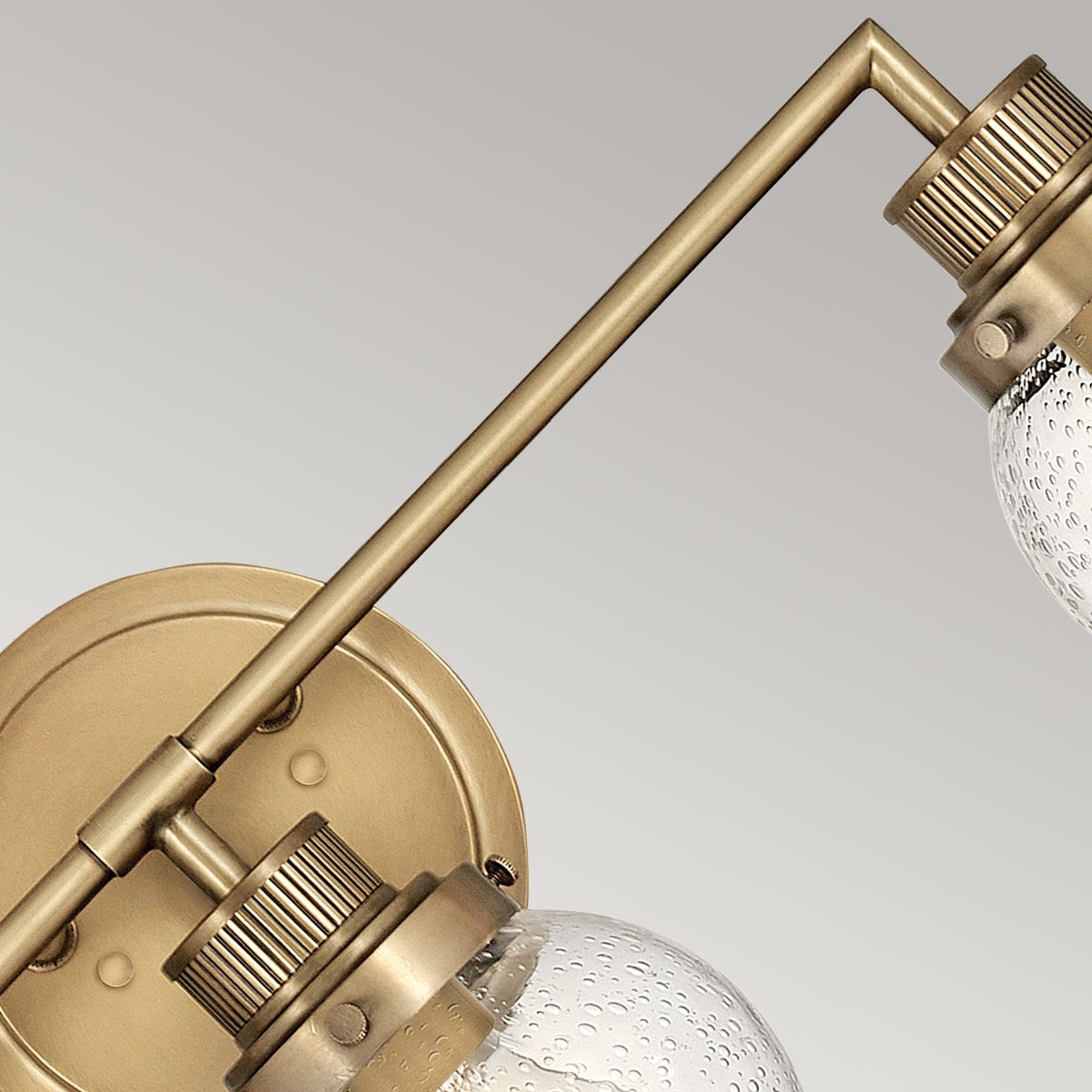 Quintiesse Poppy 3 Light Bathroom Wall Light - Heritage Brass
