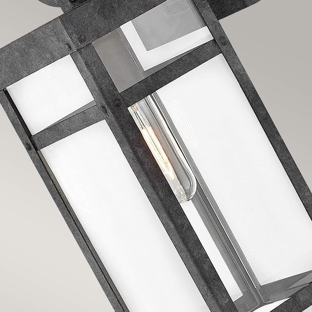 Quintiesse Porter Single Medium Wall Lantern - Aged Zinc