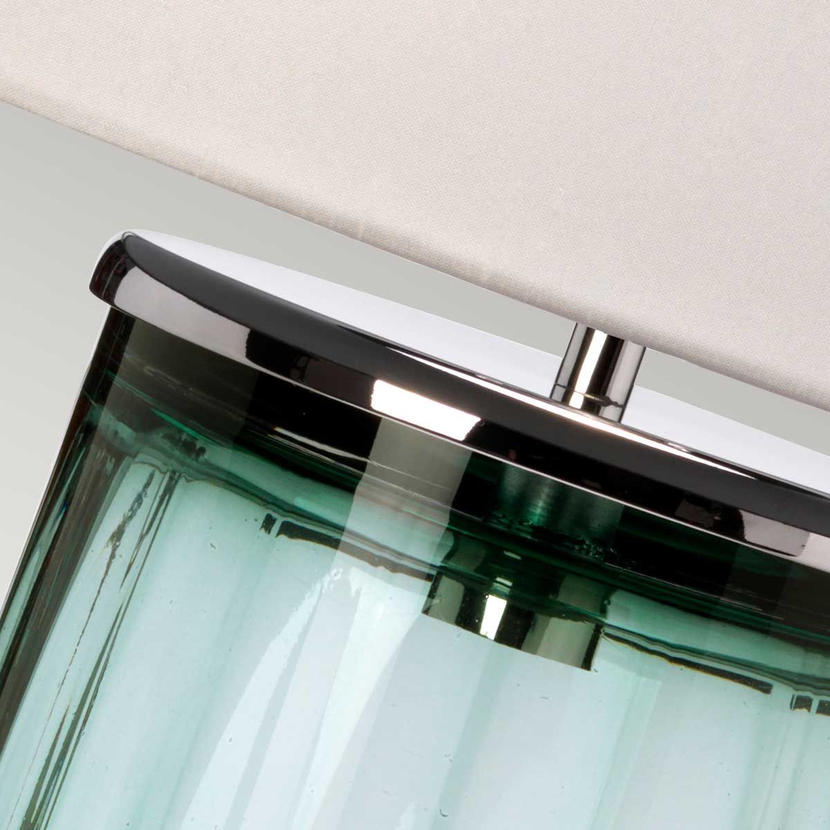 Quintiesse Reno Single Table Lamp - Green - Polished Nickel