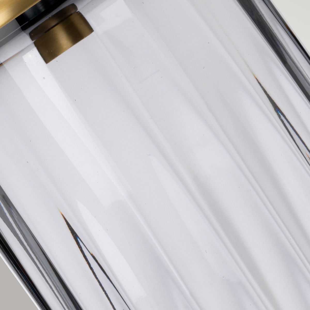 Quintiesse Reno Single Table Lamp - Smoke - Aged Brass