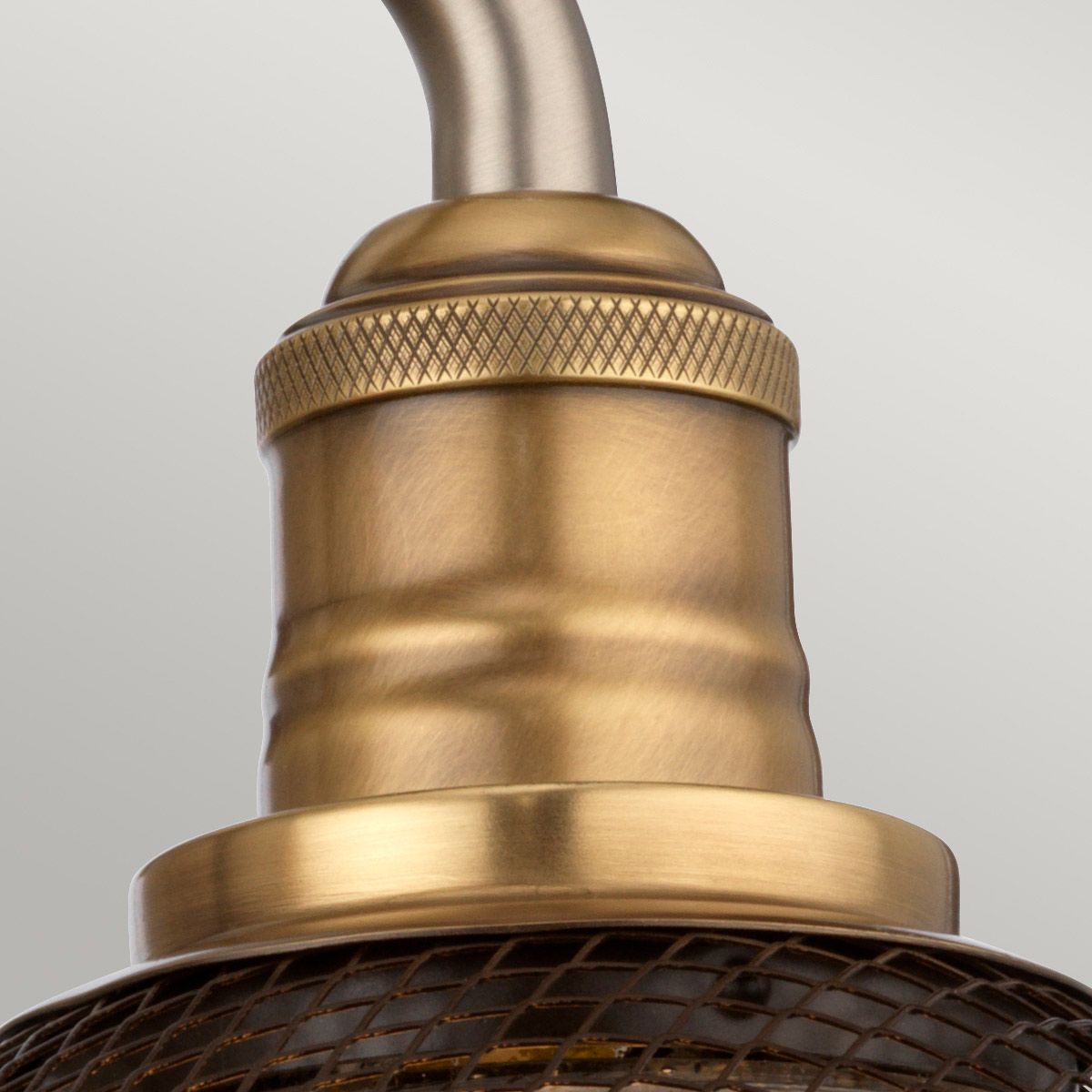 Quintiesse Rigby 2 Light Bathroom Wall Light - Antique Nickel & Heritage Brass