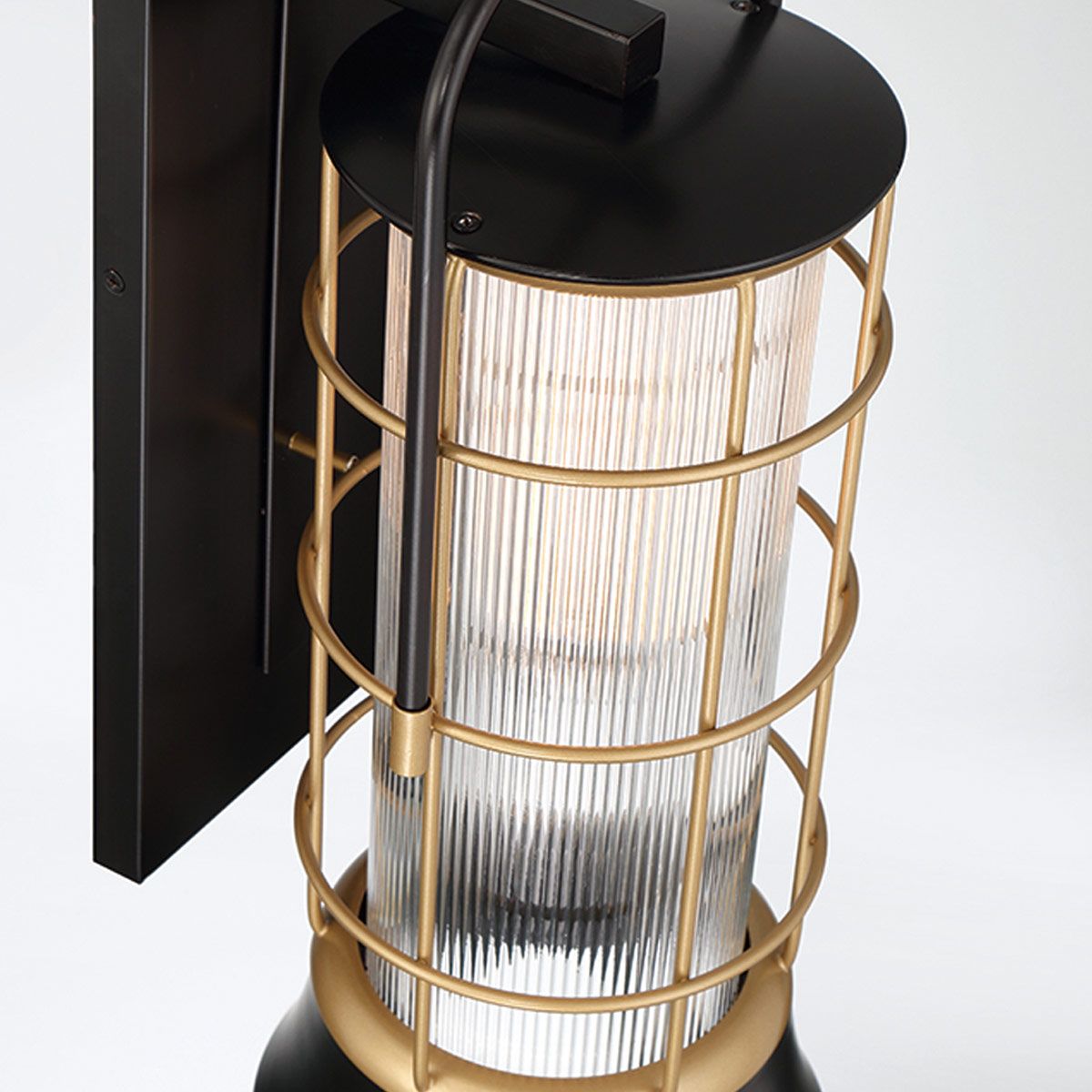 Quintiesse Rivamar 1 Light Outdoor Wall Light Medium - Black & Gold