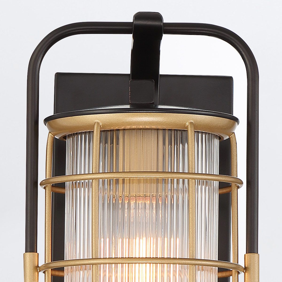 Quintiesse Rivamar 1 Light Outdoor Wall Light Small - Black & Gold