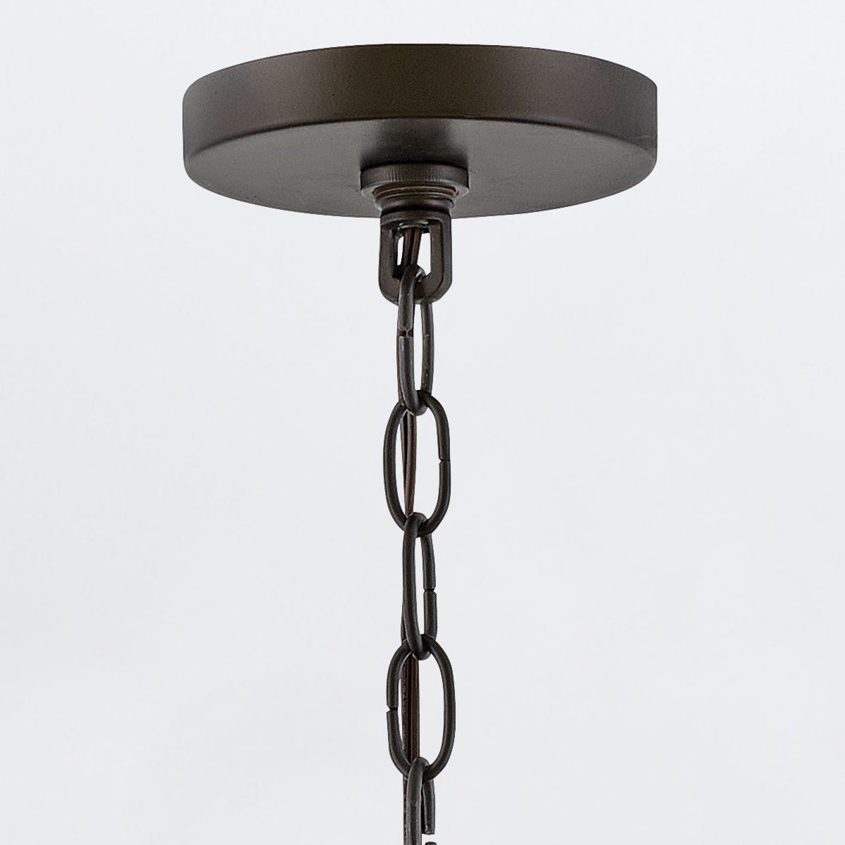 Quintiesse Riverwood 4 Light Chandelier - Warm Bronze with Warm Ash accents
