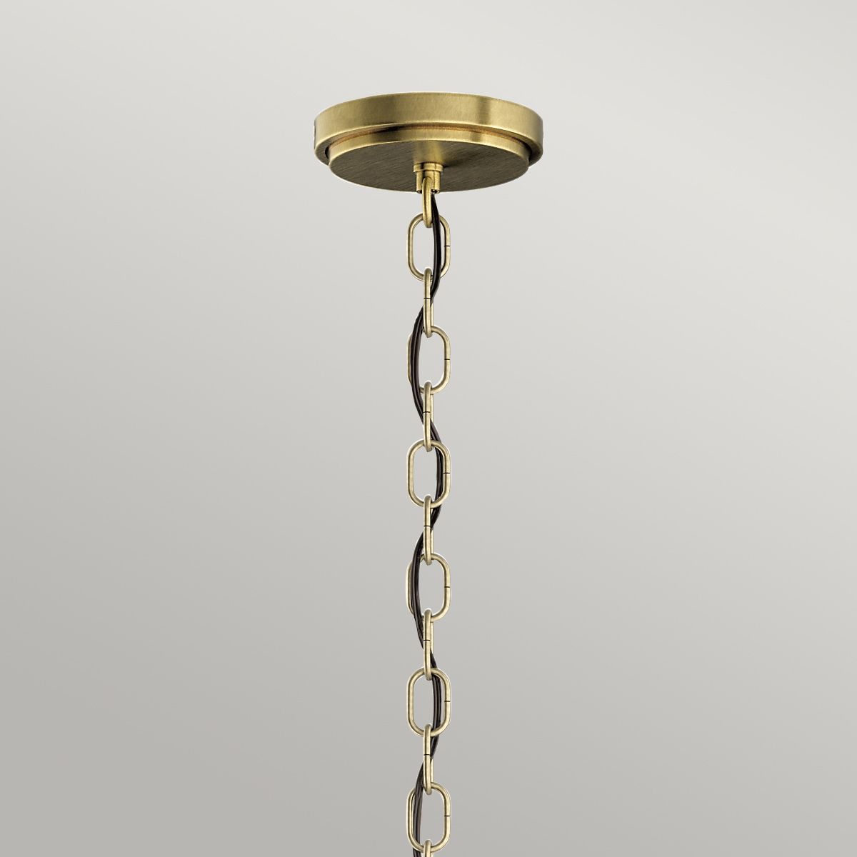 Quintiesse Roux 3 Light Pendant / Semi-Flush - Natural Brass