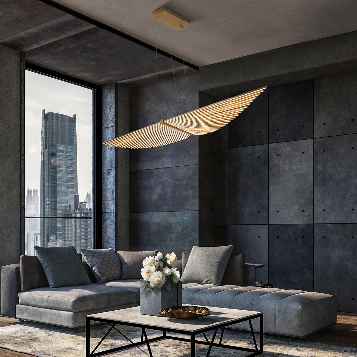 Quintiesse Seraph Chandelier - Matte Gold