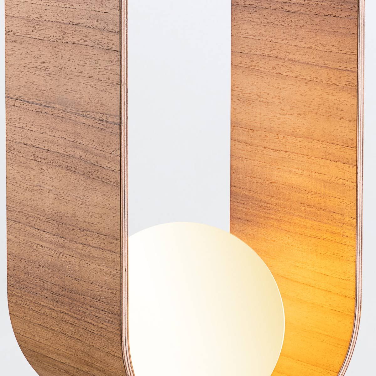 Quintiesse Sfera Table Lamp - Teak Veneer