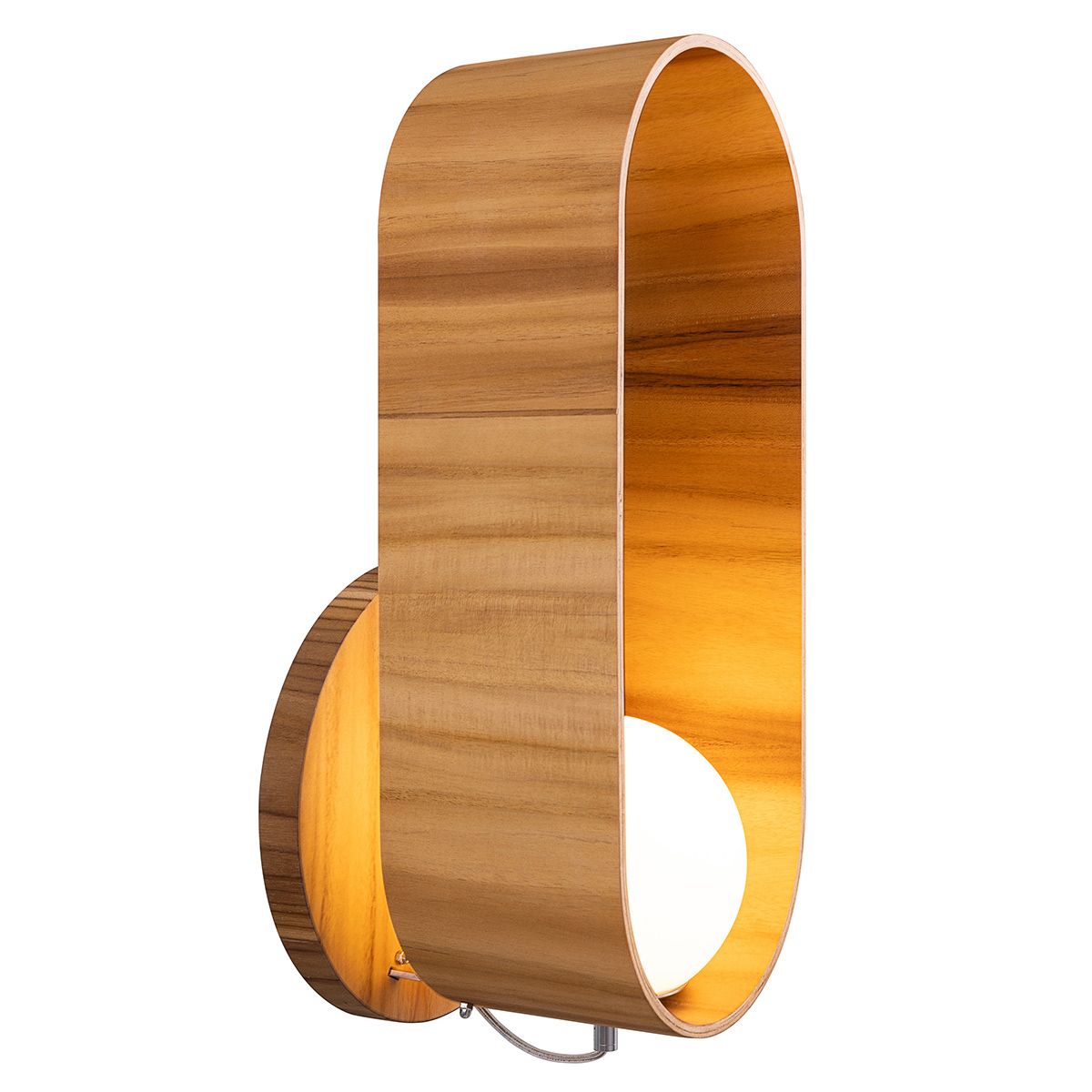 Quintiesse Sfera Wall Light - Teak Veneer