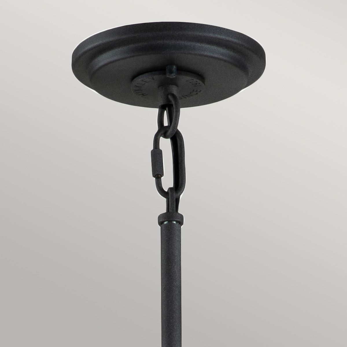 Quintiesse Silas 8 Light Pendant / Semi-Flush Fitting - Aged Zinc & Heritage Brass
