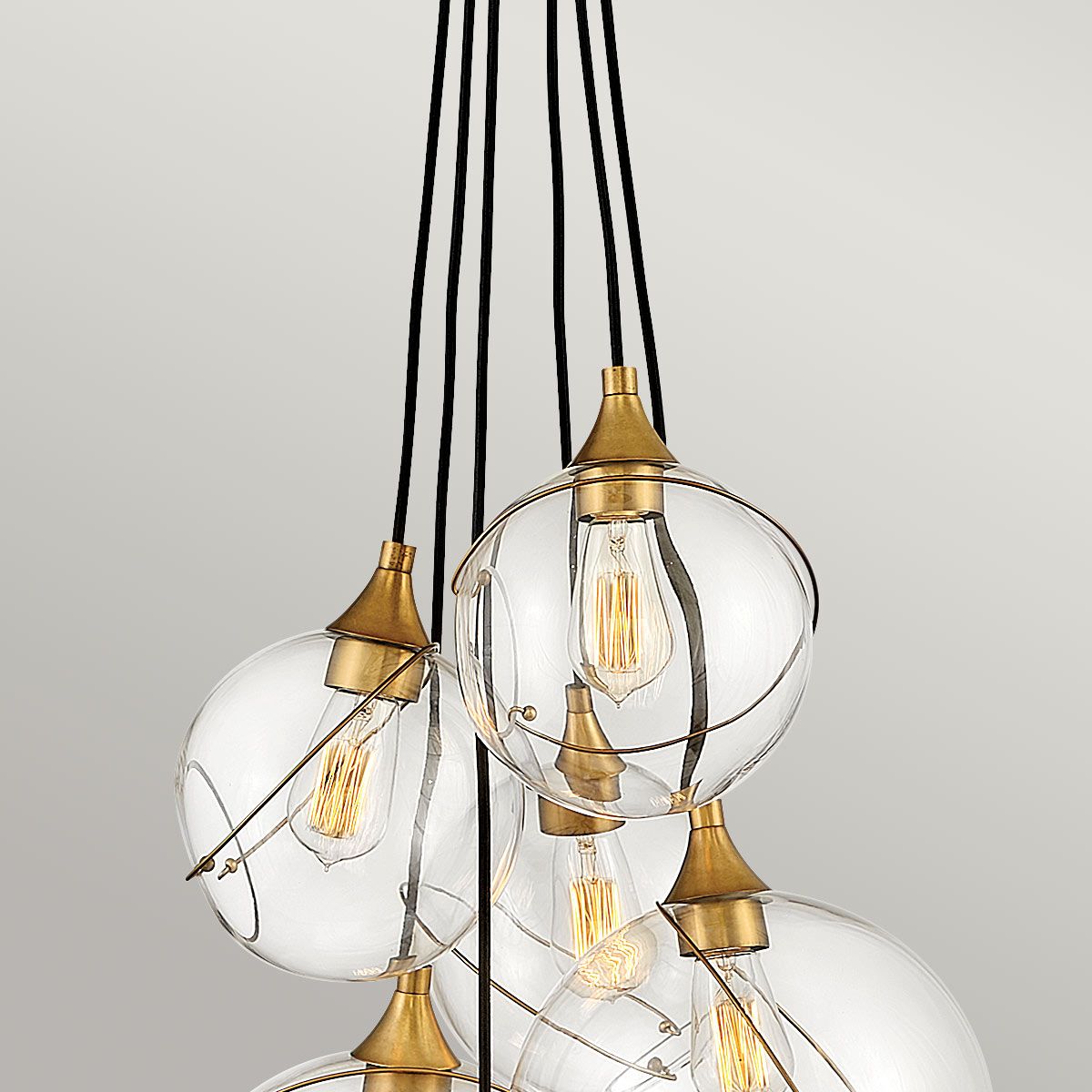 Quintiesse Skye 6 Light Pendant - Heritage Brass