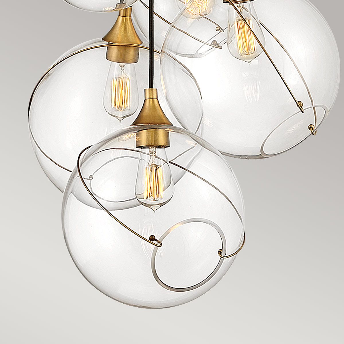 Quintiesse Skye 6 Light Pendant - Heritage Brass