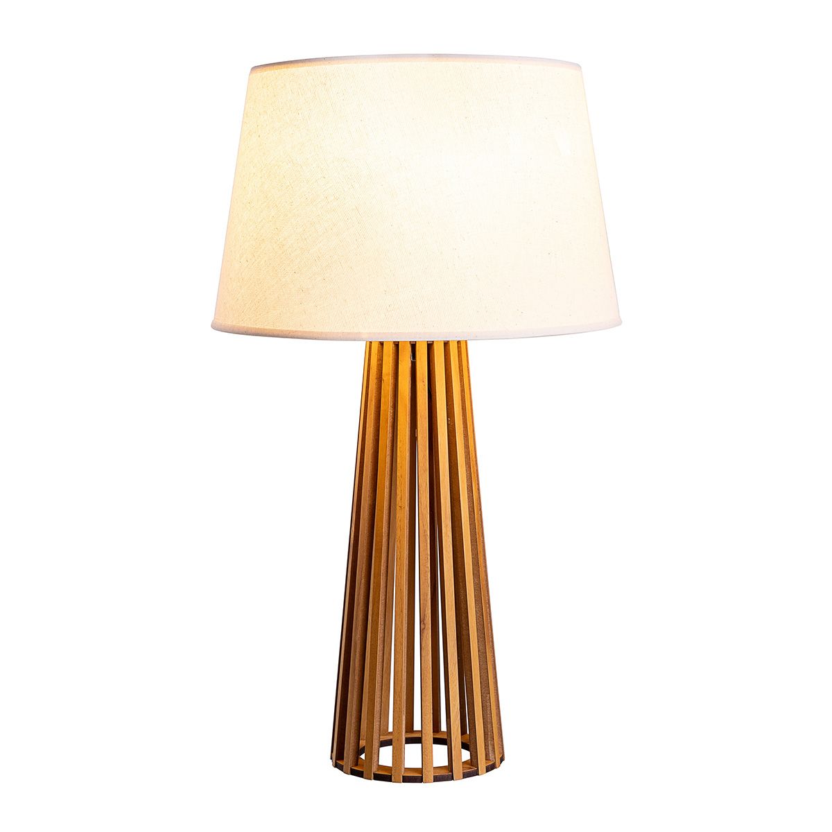 Quintiesse Slatted Table Lamp - Teak Veneer