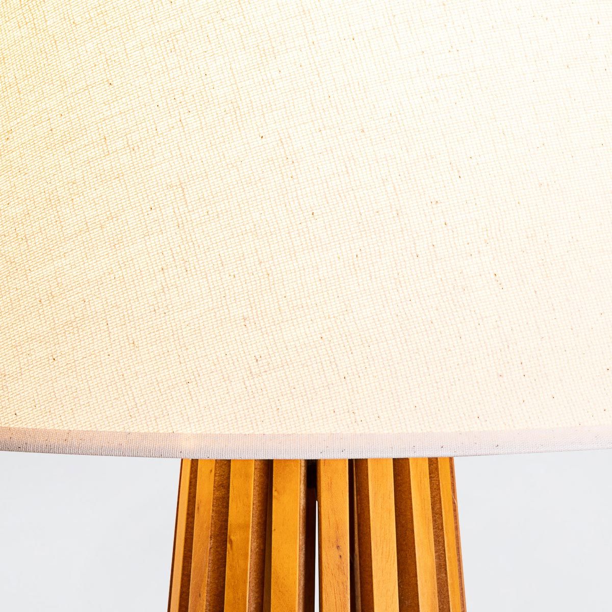 Quintiesse Slatted Table Lamp - Teak Veneer