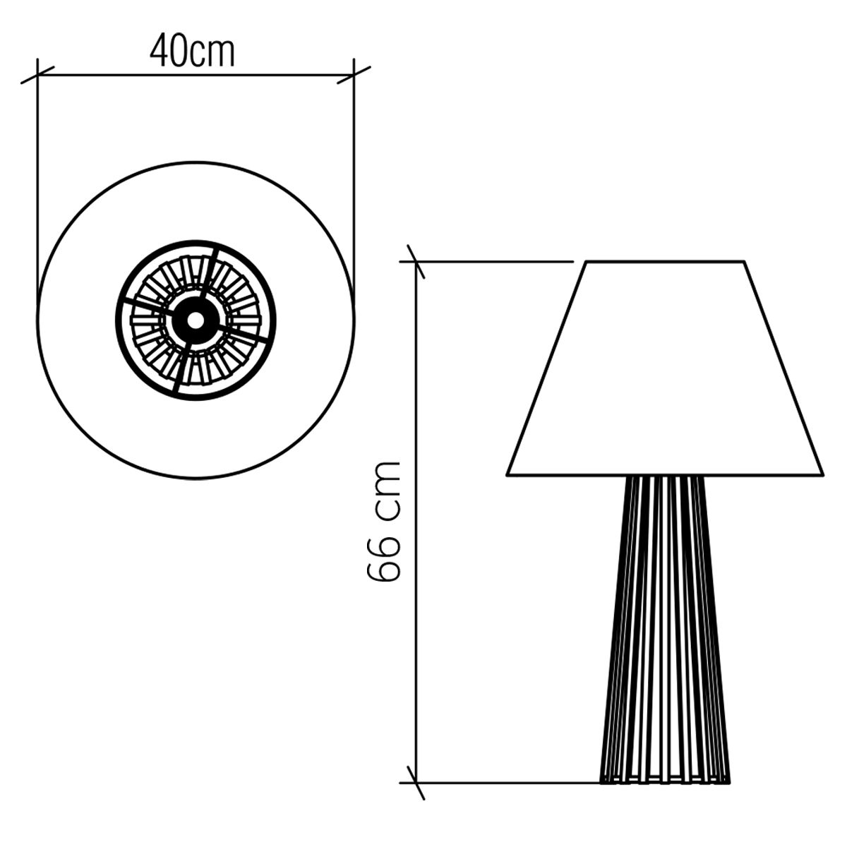 Quintiesse Slatted Table Lamp - Teak Veneer