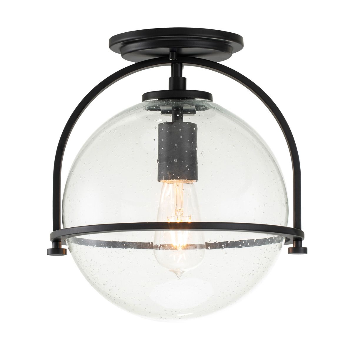 Quintiesse Somerset Single Flush Fitting - Clear - Black