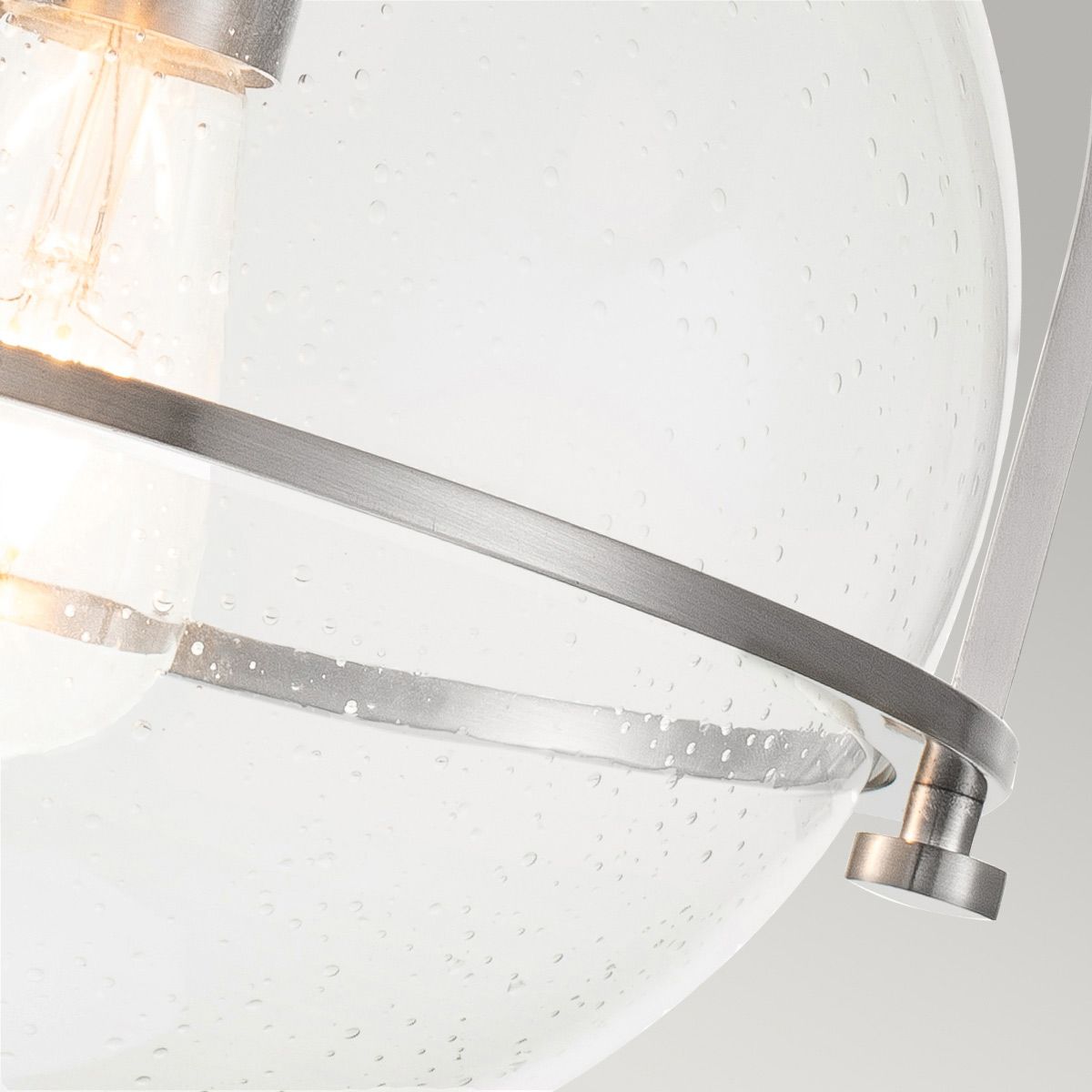 Quintiesse Somerset Single Flush Fitting - Clear - Brushed Nickel