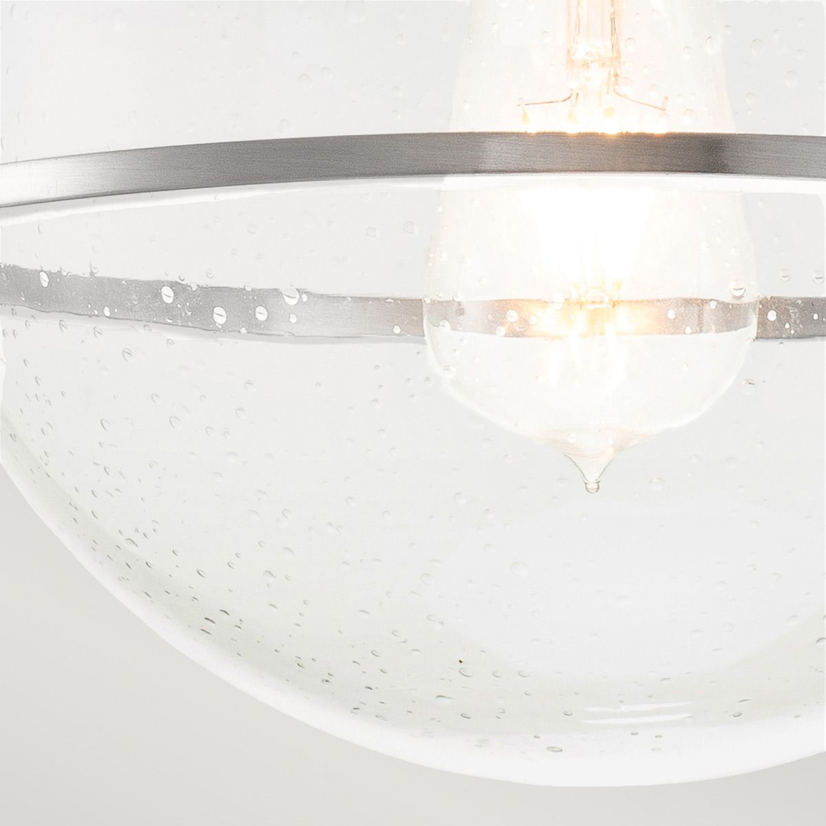 Quintiesse Somerset Single Flush Fitting - Clear - Brushed Nickel