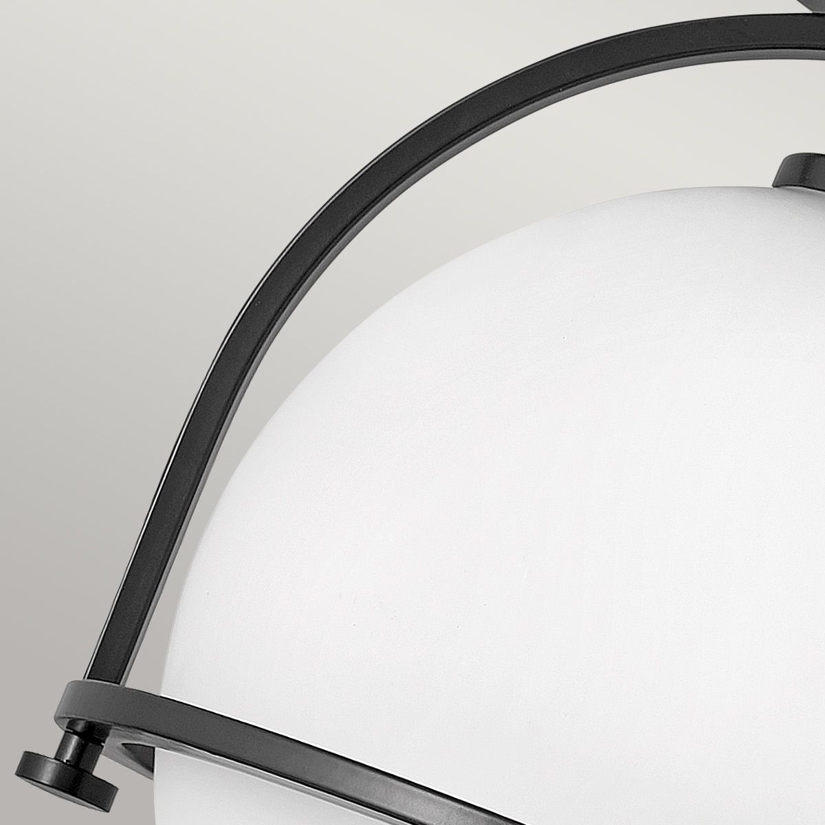 Quintiesse Somerset Single Flush Fitting - Opal - Black