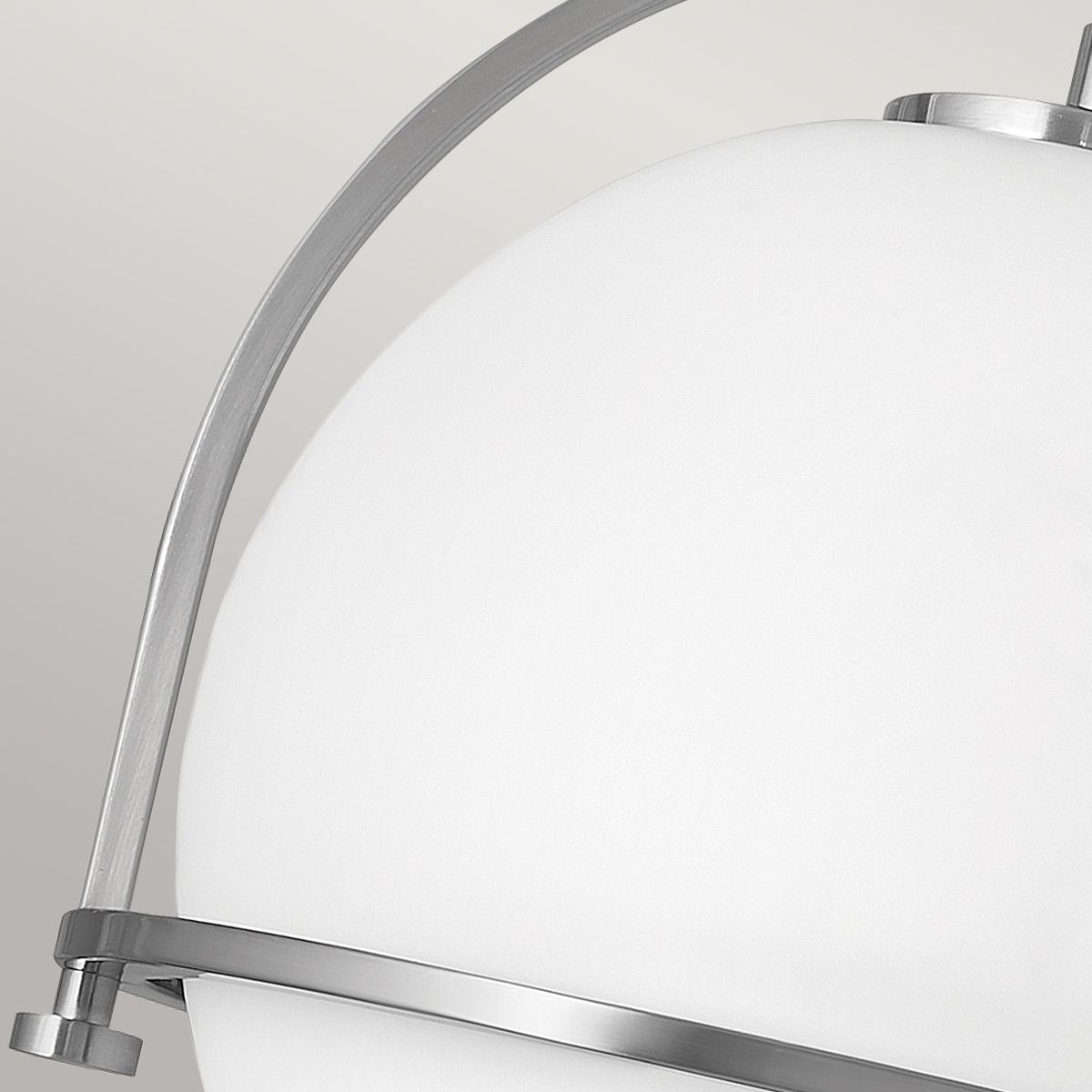 Quintiesse Somerset Single Flush Fitting - Opal - Brushed Nickel