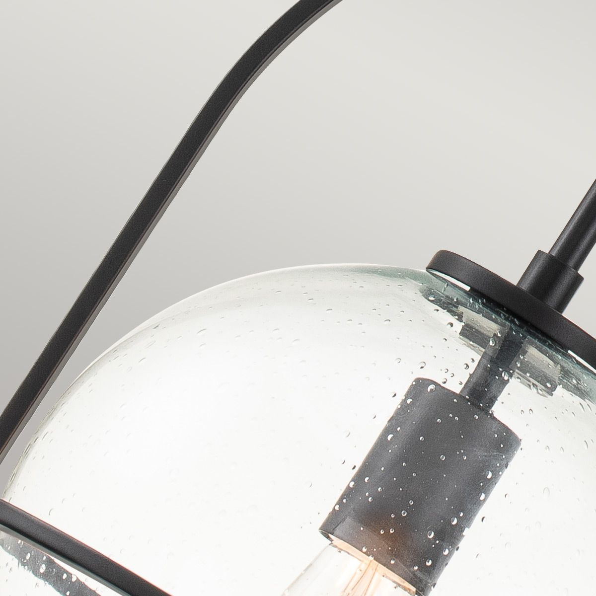 Quintiesse Somerset Single Medium Pendant - Clear - Black