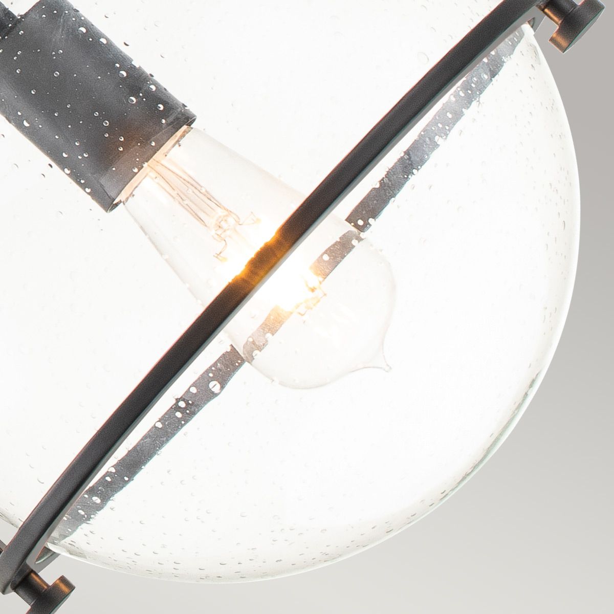 Quintiesse Somerset Single Medium Pendant - Clear - Black