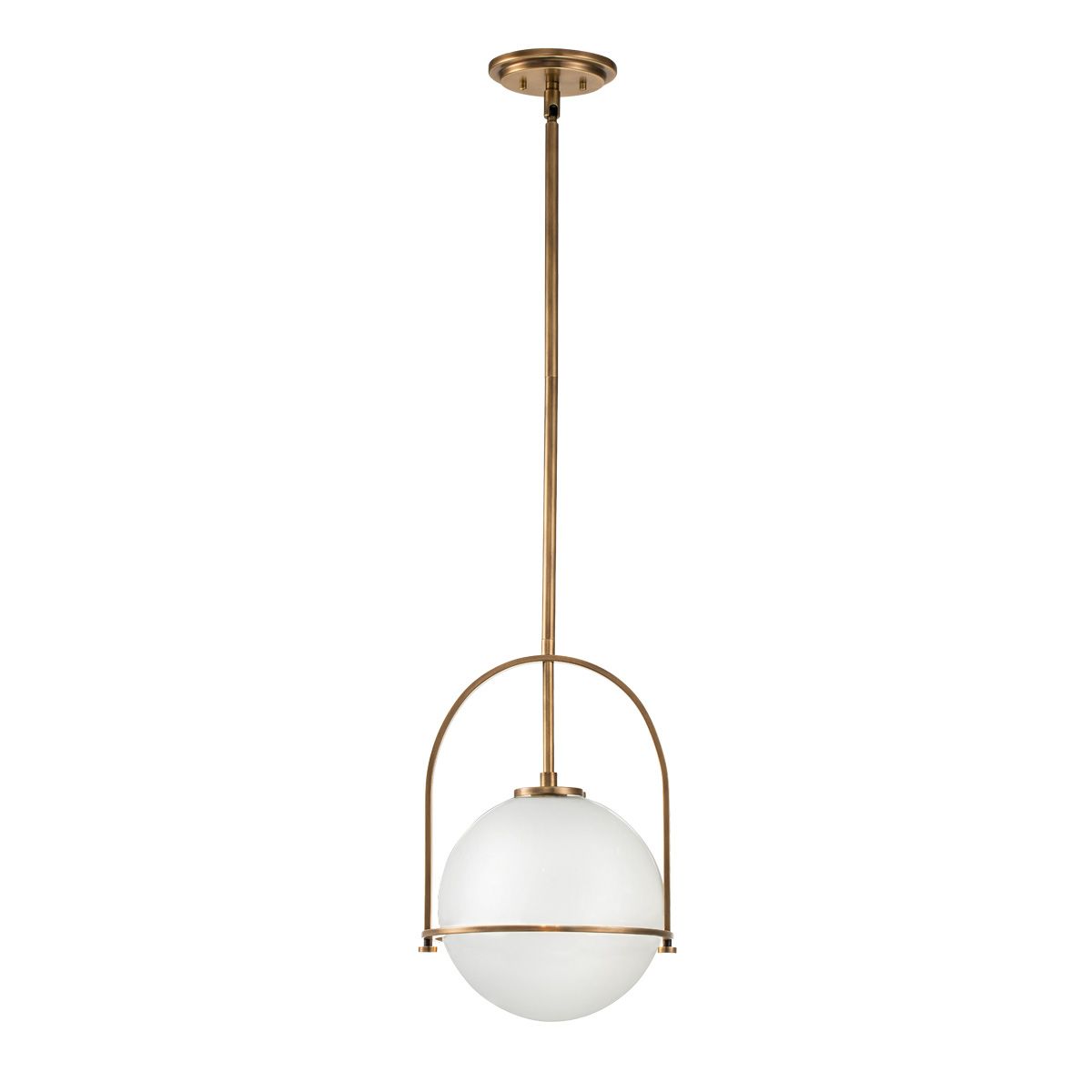 Quintiesse Somerset Single Medium Pendant - Opal - Heritage Brass