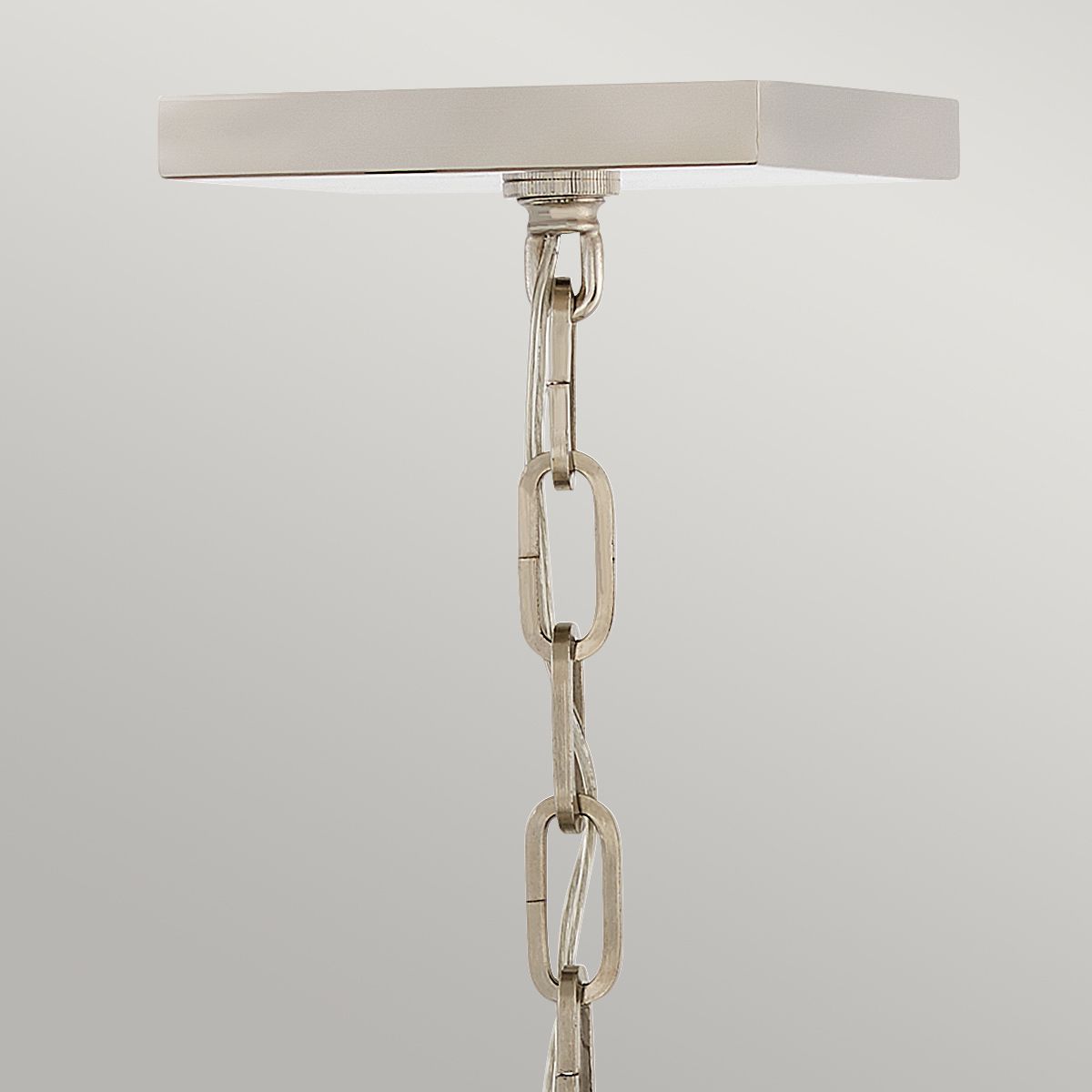 Quintiesse Stinson 4 Light Medium Pendant / Semi-Flush - Black with Polished Nickel