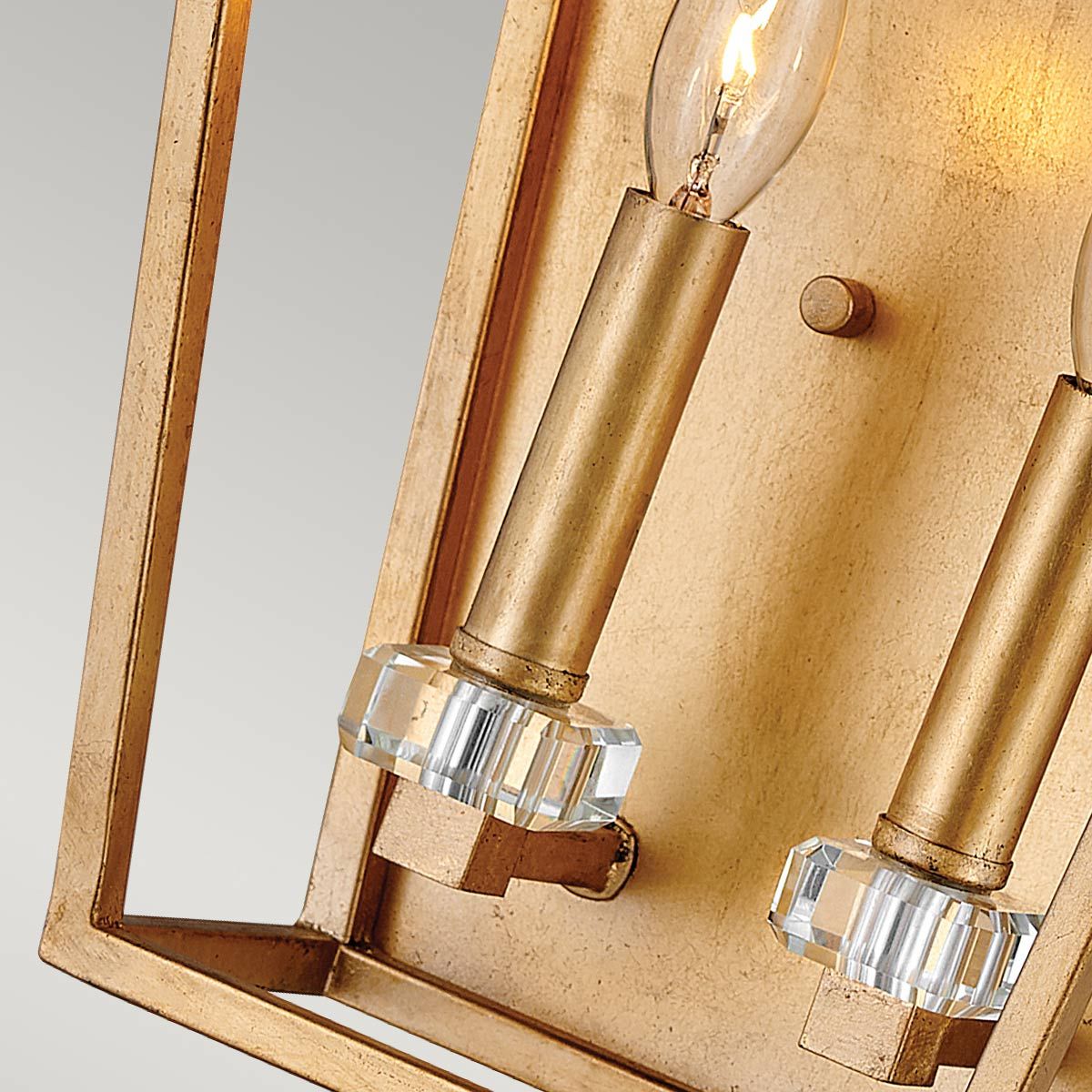 Quintiesse Stinson 2 Light Wall Light - Distressed Brass