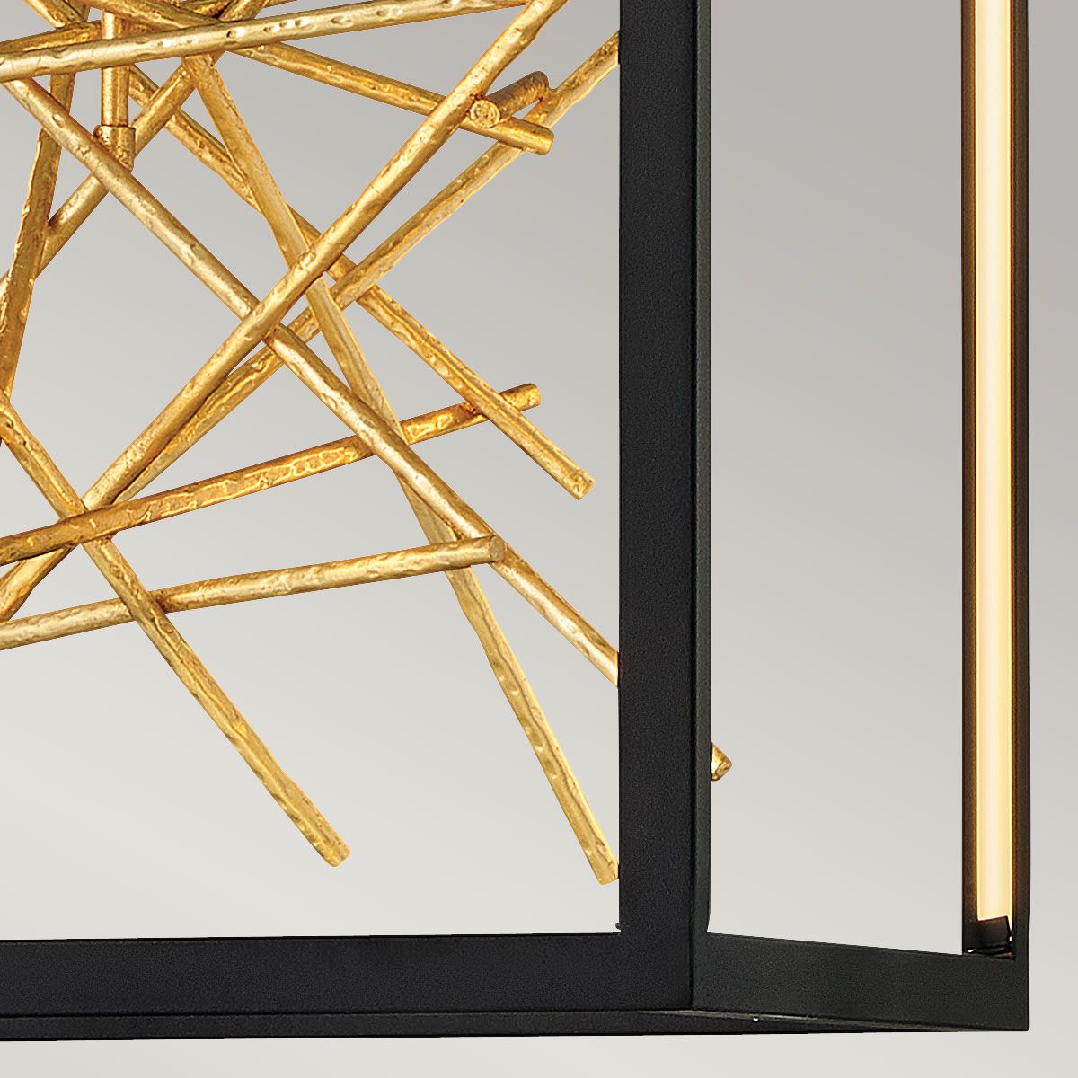 Quintiesse Styx LED Pendant - Black & Gilded Gold