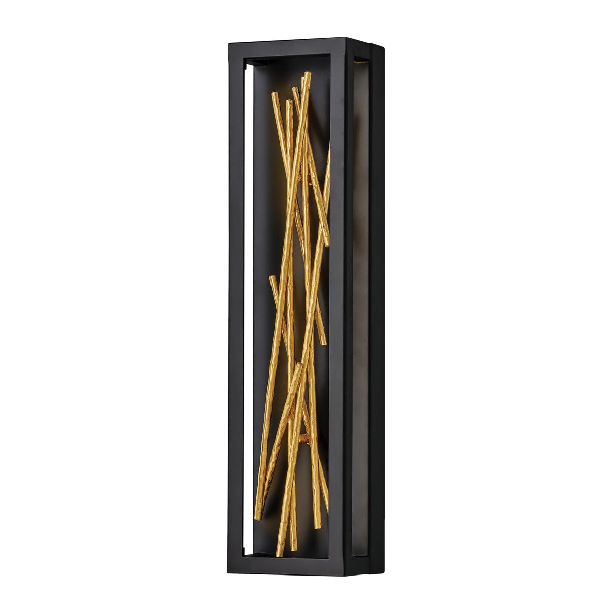 Quintiesse Styx LED Wall Light - Black & Gilded Gold