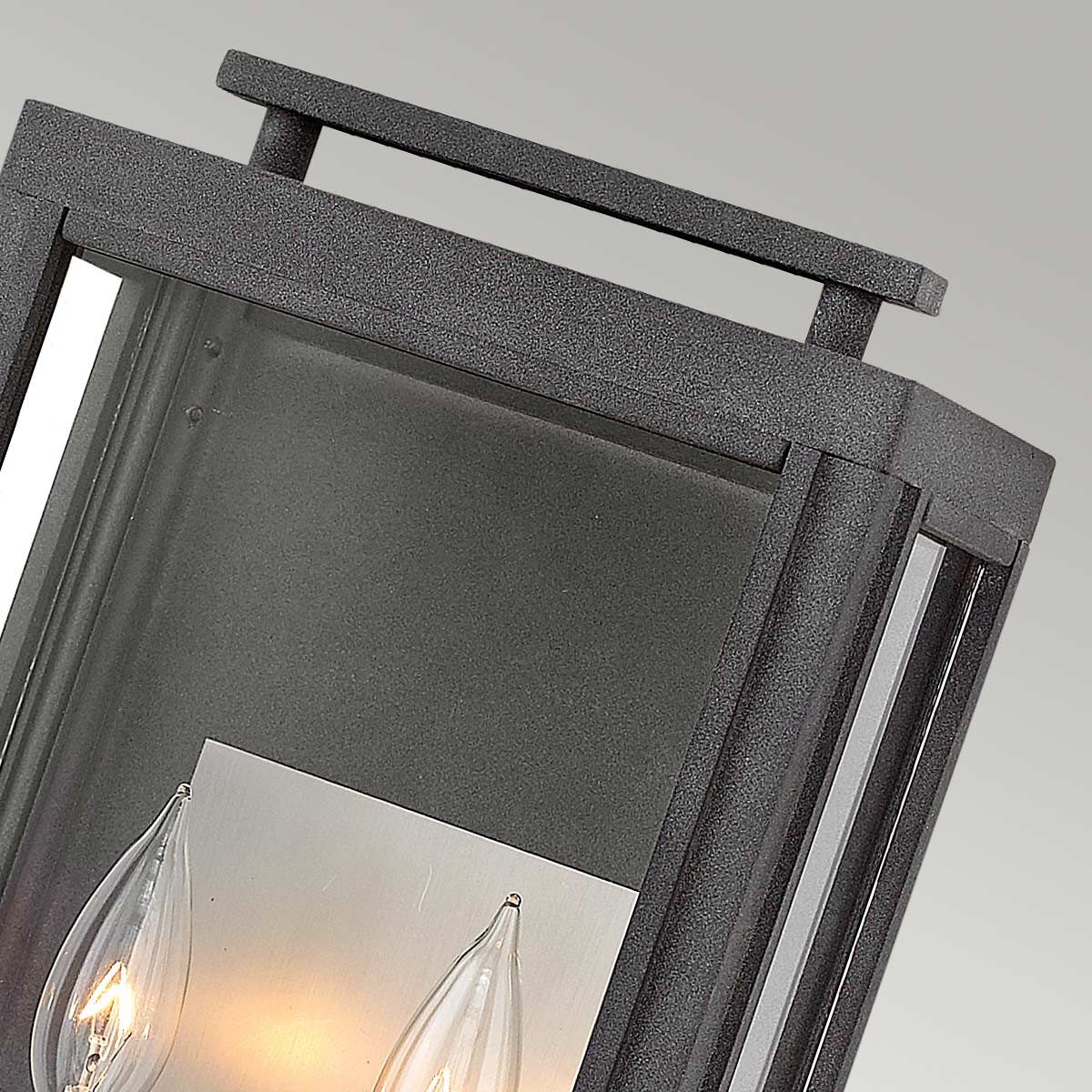 Quintiesse Sutcliffe 2 Light Wall Lantern - Aged Zinc & Antique Nickel