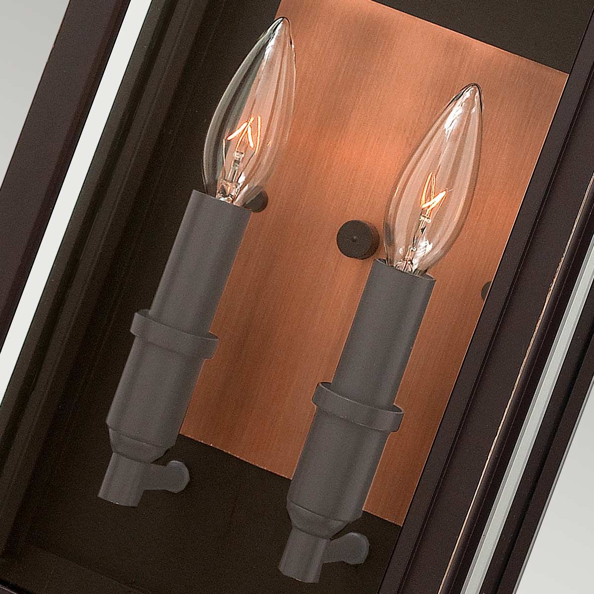 Quintiesse Sutcliffe 2 Light Wall Lantern - Oil Rubbed Bronze & Copper