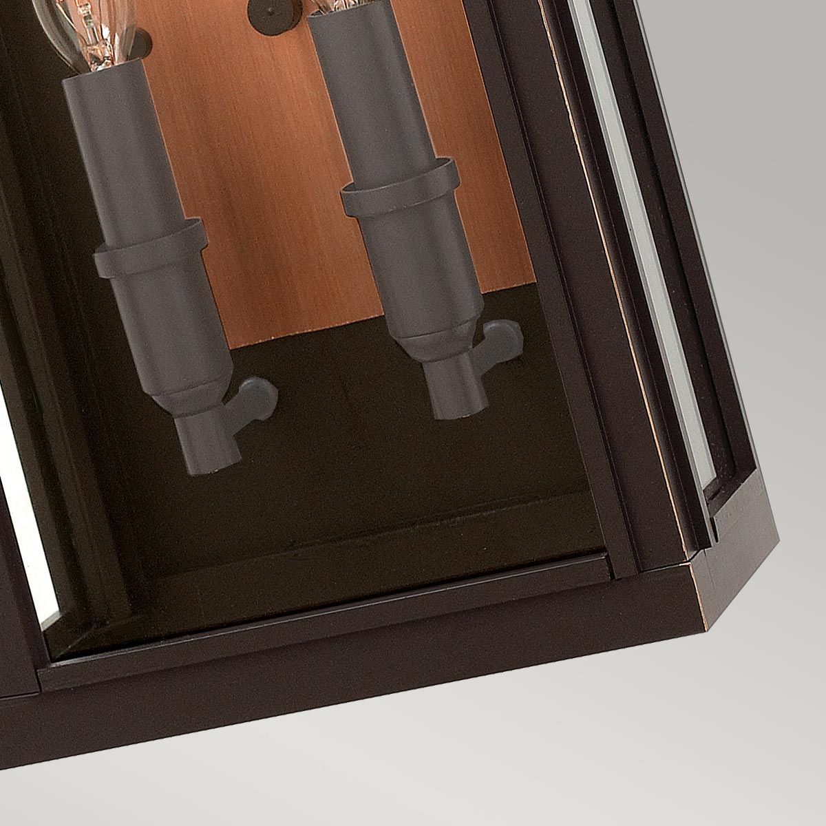 Quintiesse Sutcliffe 2 Light Wall Lantern - Oil Rubbed Bronze & Copper