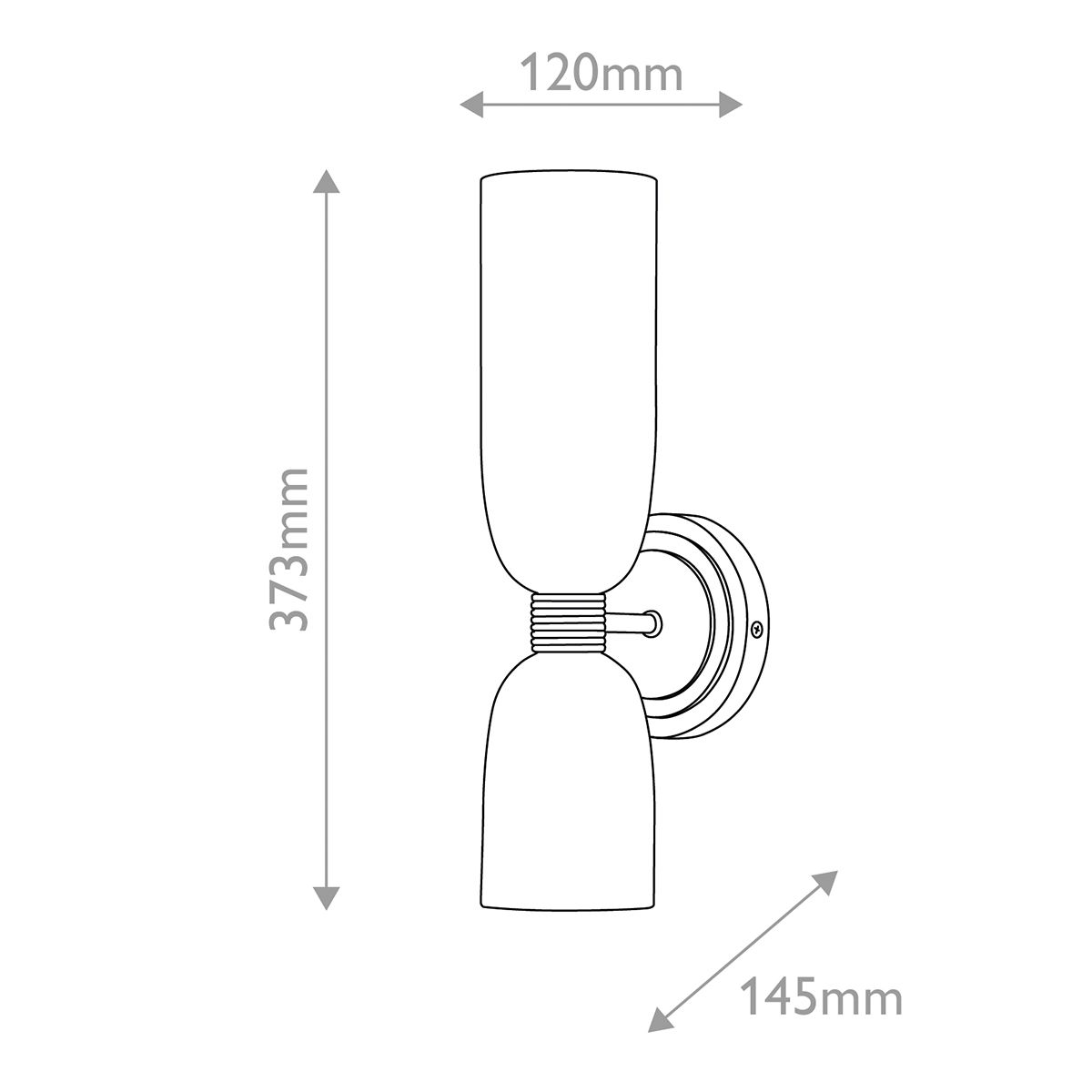 Quintiesse Tallulah 2 Light Wall Light - Lacquered Brass